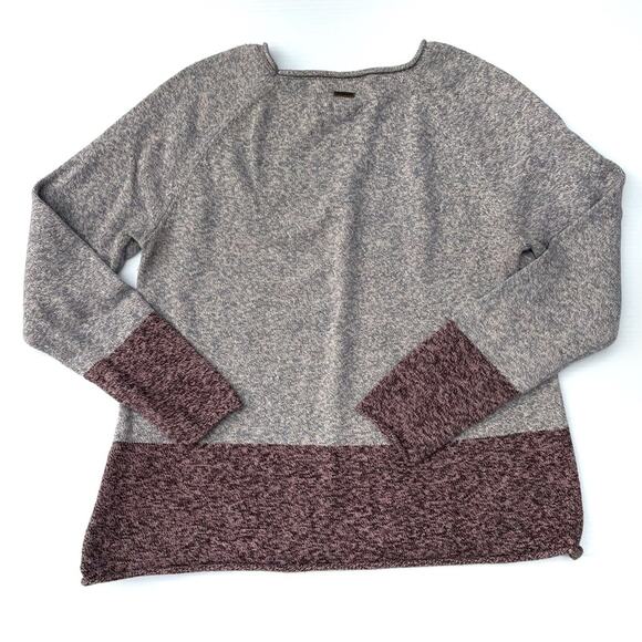 Prana womens Astrid sweater grey and pink side zip detail size Large - Picture 3 of 13